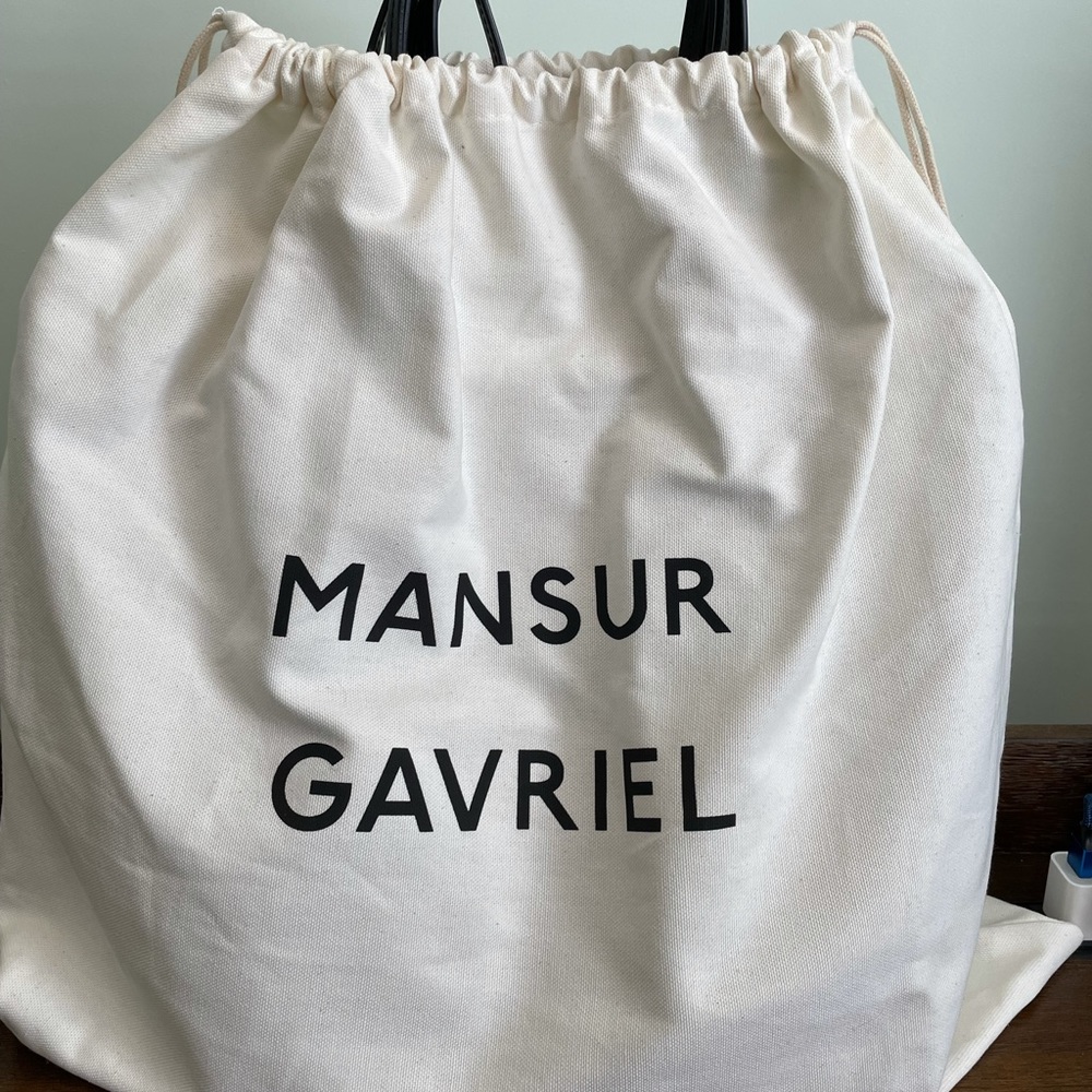 Mansur Gavriel Black Tote Fringe handles
